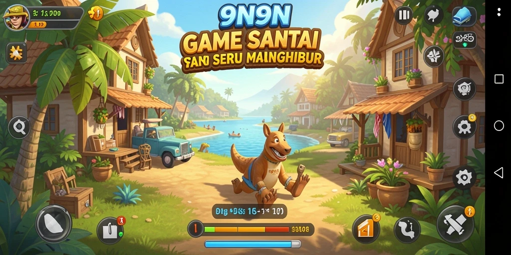 Gameplay menarik dan seru di 9N9N dengan grafis cerah.
