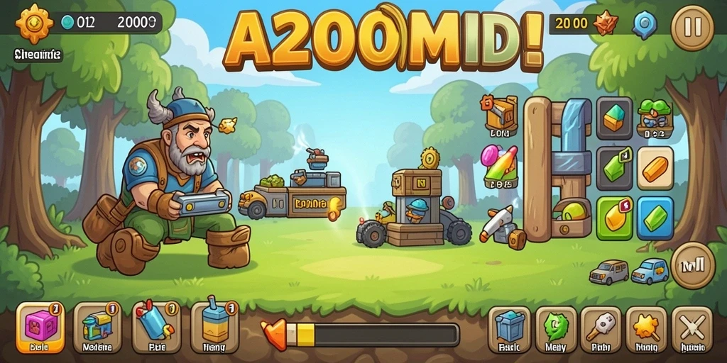Screenshot utama A200M yang menunjukkan gameplay Idle yang menarik.