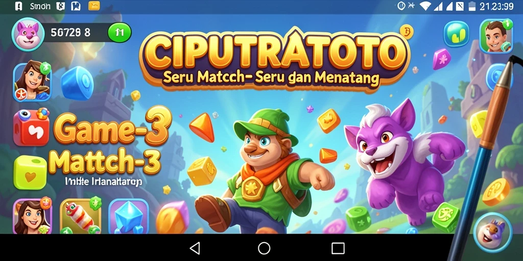 Tampilan gameplay menawan di CIPUTRATOTO saat mencocokkan buah.