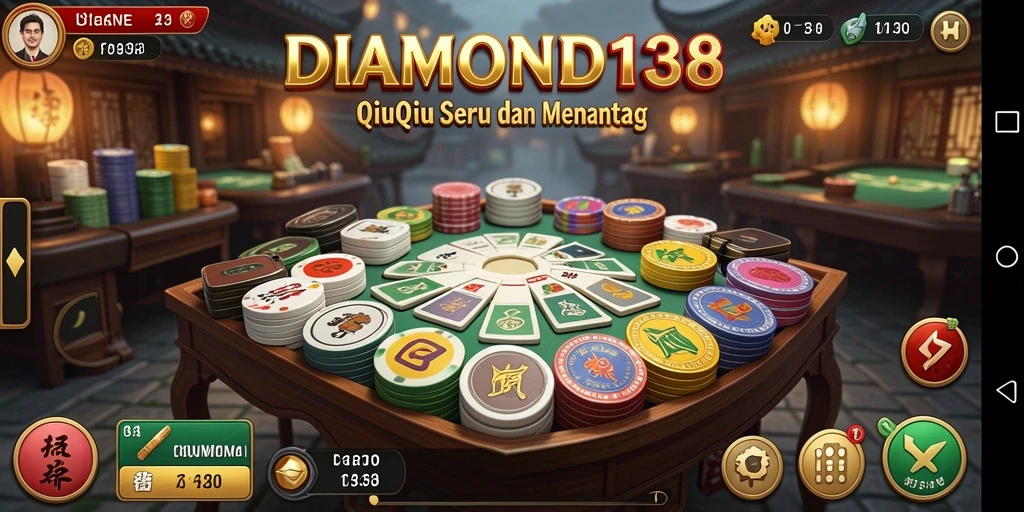 Tampilan gameplay seru QiuQiu di DIAMOND138.