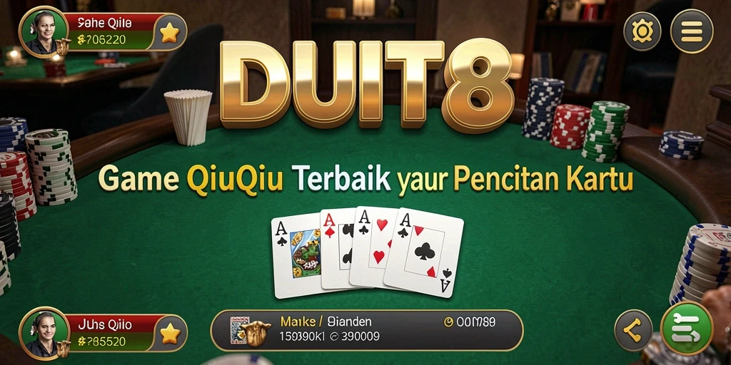 Tampilan gameplay seru dalam permainan QiuQiu DUIT8.