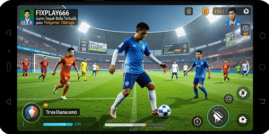 Tampilan gameplay FIXPLAY666 yang mendebarkan dan penuh aksi sepak bola.