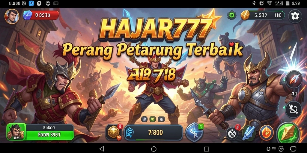 Tangkapan layar menunjukkan aksi pertarungan mendebarkan di HAJAR777.