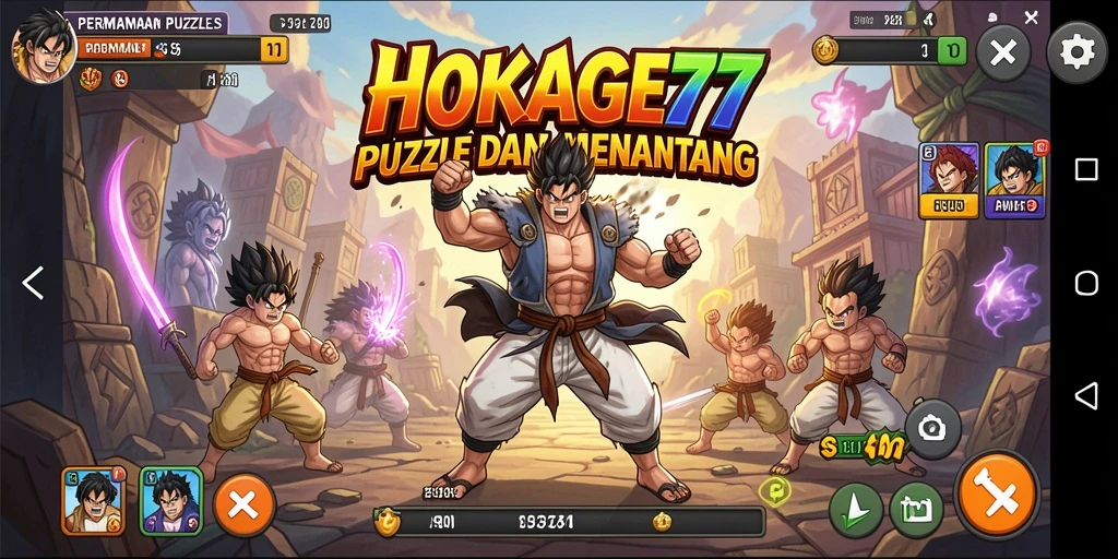 Tampilan gameplay HOKAGE77 yang menarik dengan berbagai teka-teki.