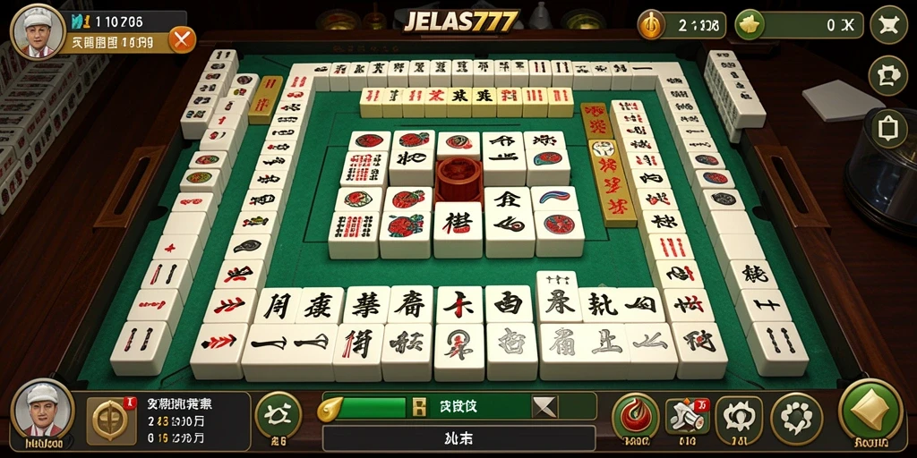 Tampilan gameplay Mahjong yang menarik dan penuh warna di JELAS777.