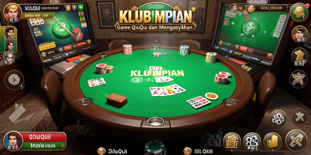 Screenshot gameplay KLUBIMPIAN yang menampilkan suasana permainan QiuQiu.