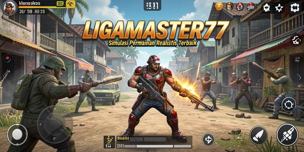 Tampilan gameplay menarik dari LIGAMASTER77 yang penuh warna.