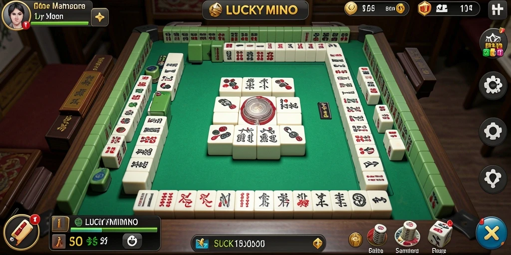 Tampilan gameplay LUCKYMINO yang menyenangkan dan menarik.