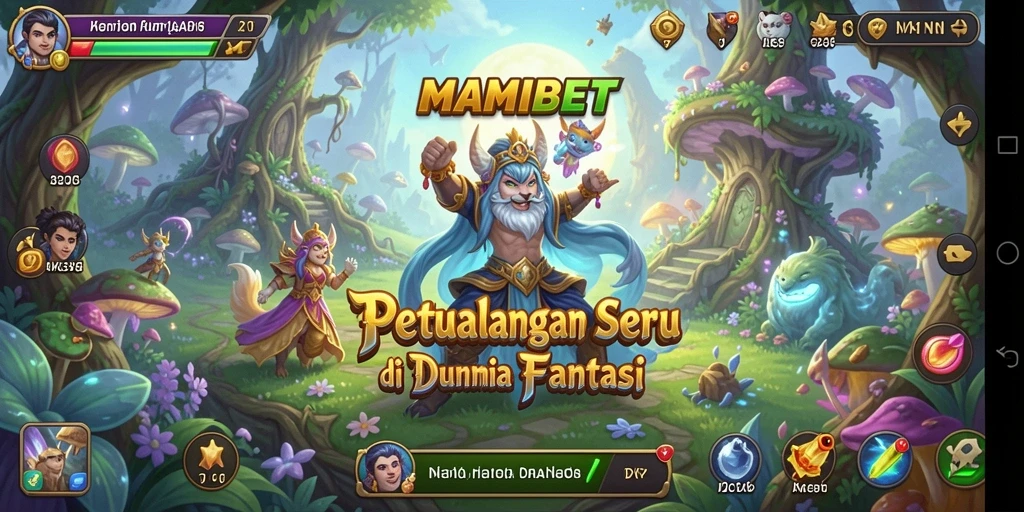 Screenshot utama MAMIBET menampilkan aksi petualangan yang mendebarkan.