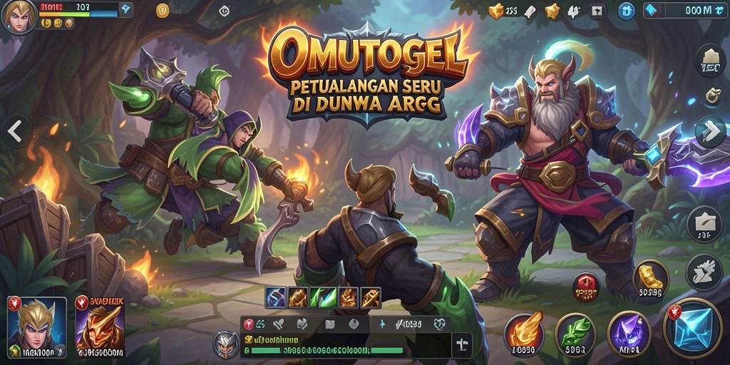 Tangkapan layar menunjukkan aksi seru dalam permainan ARPG OMUTOGEL.