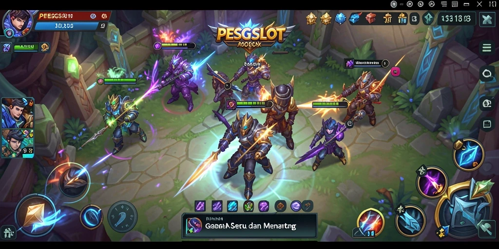Screenshot inti PESGSLOT menampilkan aksi pertempuran tak terduga di arena.