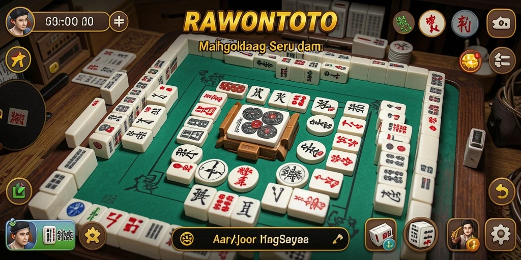 Screenshot gameplay RAWONTOTO yang menampilkan aksi seru Mahjong.