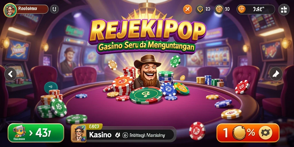 Screenshot gameplay <strong>REJEKIPOP</strong> menampilkan keseruan bermain kasino mobile.