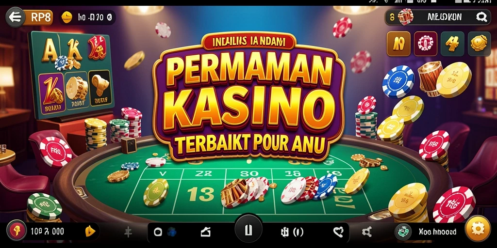 Tangkapan layar gameplay RP8 menunjukkan keseruan permainan kasino yang mendebarkan.