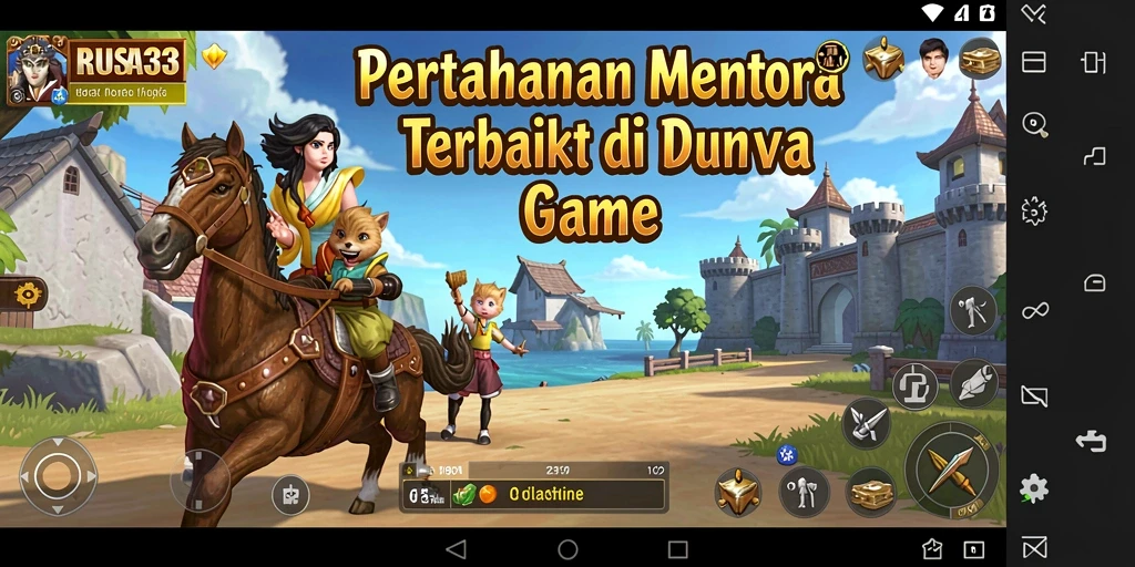 Menampilkan gameplay menegangkan dalam pertahanan menara.