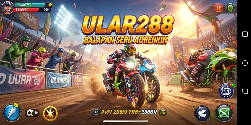 Tampilan gameplay menegangkan dari ULAR288 yang memacu adrenalin.