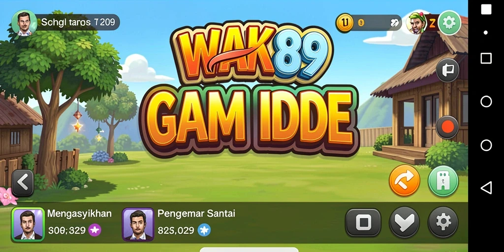 Screenshot gameplay WAK89 menampilkan suasana santai dan mekanisme pengumpulan otomatis.