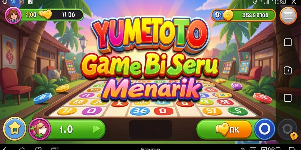 Screenshot gameplay YUMETOTO yang menunjukkan suasana permainan Bingo yang menarik.